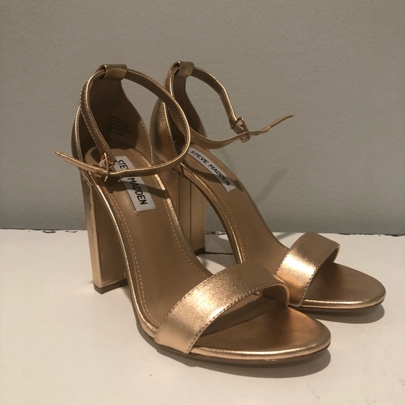 STEVE MADDEN NEVER WORN 8 1/2 ROSE GOLD HEELS - Picture 2 of 5